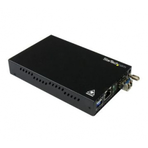 StarTech.com Gigabit Ethernet Copper-to-Fiber Media Converter - SM LC - 10 km