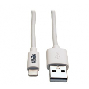 USB Sync/Charge Cable with Lightning Connector, White, 3.05 m