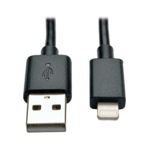 USB Sync / Charge Cable with Lightning Connector iPhone iPod iPad - Black, 25.4 cm (10-in.)