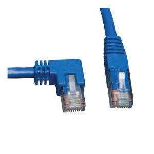 Cat6 Gigabit Molded Patch Cable (RJ45 Left Angle M to RJ45 M) - Blue, 0.91 m