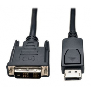 Displayport to DVI Cable, Displayport with Latches to DVI-D Single Link Adapter (M/M), 3.05 m (10-ft.)