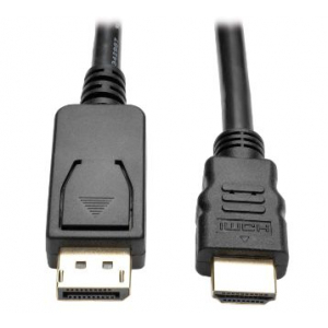 DisplayPort 1.2 to HDMI Adapter Cable, DP with Latches to HDMI (M/M), UHD 4K x 2K/1080p, 1.83 m