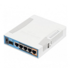 Mikrotik hEX PoE 5x Gigabit Ethernet with PoE output for four ports, SFP, USB, 800MHz CPU, 128MB RAM, RouterOS L4