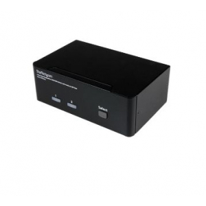 StarTech.com 2 Port Dual DisplayPort USB KVM Switch with Audio & USB 2.0 Hub