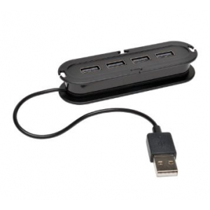 4-Port USB 2.0 Hi-Speed Ultra-Mini Hub, Data Transfers up to 480 Mbps