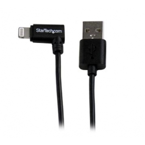 USB to Lightning Cable - Apple MFi Certified - Angled - 1 m (3 ft.) - Black